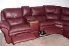Burgundy Leather Couch w/ 2 Recliners