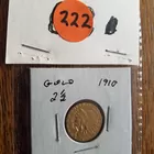1910 Gold Indian 2 1/2 Dollar