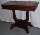 LETS TALK AUCTION CO Lyre Base Flip Top Game Table