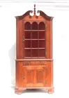 Federal Curly Maple Corner Cabinet
