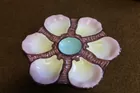  ca1900-1920 6 WELL OYSTER PLATE 