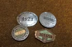 LOT OF 4 WORKER PINBACKS CHAFFUER, TENNESEE VALLEY