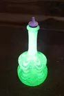 VASELINE GLASS DRAPERY MOTIF BARBERS BOTTLE 