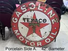 Texaco porcelain sign Side A