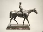 Bronze Jockey & Horse