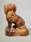 Glazed Spaniel on Pedestal