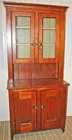 Country Step Back Cupboard w/ 2-Glass Pane