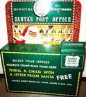 Outstanding Metal Litho Decorated Santa's Post