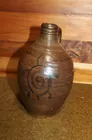 STONEWARE JUG WITH BLUE TURTLE