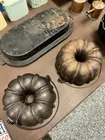 Griswold #8 Cake Pan, 2 Johnstown Pa Bundt Pans 