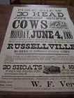 Auction & Local Event Broadside Sale Bills