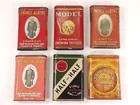 6) POCKET CIGARETTE TINS - CALABASH, ALBERT, MODEL