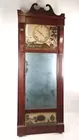 JOSEPH IVES MIRROR WALL CASE CLOCK SHEEPDOG COLUMN