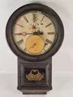 LEWIS PERPETUAL WALL CLOCK BURWELL DOUBLE DIAL