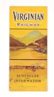 1913 VIRGINIAN RAILWAY SCHEDULES & INFO PAMPHLET