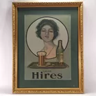 DRINK HIRES PAPER LITHOGRAPH SIGN FRAMED