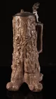 ANTIQUE GERMAN TREE TRUNK BROWN GLAZED PORCELAIN S