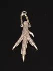 STERLING SILVER TURKEY CLAW SNUFF BOTTLE