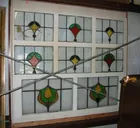 8-panel stain glass window