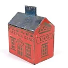 HAND STENCILED TIN LITHO SAVINGS BANK BUILDING