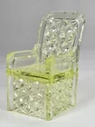 ANTIQUE URANIUM GLASS DAISY BUTTON CHAIR