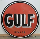 ANTIQUE PORCELAIN GULF DEALER SIGN