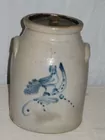 1.5 Gallon Blue Decorated Bird Crock