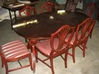 Table & 6 shield chairs