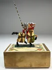 BOB HORNUNG ART PEWTER MOUNTED KNIGHT