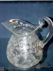 Fancy 1950's Elegant crystal glass water pitcher