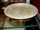 Southern Pottery green glaze low dish