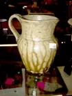 Columbia Southern Pottery stripe glaze pitcher 