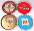 4) VARIOUS ADVERTISING BEER TRAYS