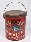 DAVID G. EVANS AMERICAN JACK ROASTED COFFEE TIN