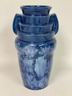 BRUSH McCOY ART DECO 11 BLUE ART POTTERY VASE