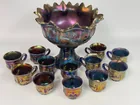 NORTHWOOD PEACOCK AT FOUNTAIN PUNCH BOWL SET