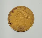 1885 LIBERTY HEAD QUARTER EAGLE GOLD 5 DOLLAR