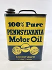 100% PURE PENNSYLVANIA MOTOR OIL CAN 8 QUARTS