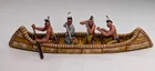MINIMEN HAND PAINTED NATIVE AMERICAN INDIANS CANOE