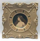 COCA COLA VIENNA ART PLATE TIN LITHO IN WOOD FRAME