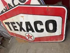 Enamel Texaco double sided metal sign