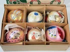 SET OF 6 VINTAGE LARGER SIZE CHRISTMAS ORNAMENTS