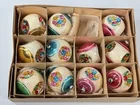 SET OF 12 VINTAGE TRIPLE INDENT ORNAMENTS