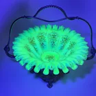 VICTORIAN ERA SATIN URANIUM GLASS BRIDES BASKET