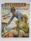 1940 PFLUEGER CARDBOARD FISHING REEL SIGN