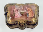 ANTIQUE MEISSEN HAND PAINTED PORCELAIN LIDDED BOX 