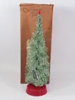VINTAGE GREEN & SILVER ALUMINUM CHRISTMAS TREE