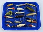 VARIOUS VINTAGE & ANTIQUE WOOD FISHING LURES