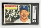 1956 TOPPS #135 MICKEY MANTLE GRAY BACK SGC 5