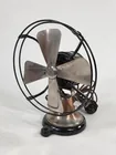 ANTIQUE OPEN CAGE 4 BLADE AC / DC ELECTRIC WALL DE